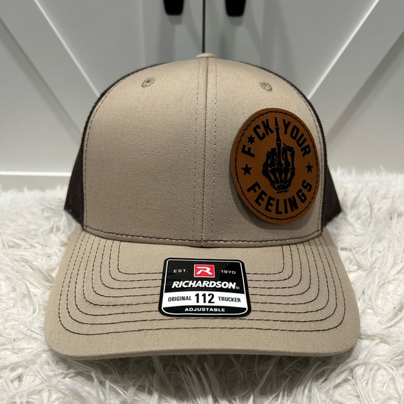 F*ck your feelings. Trucker Richardson 112 Hats. - Picture 2 of 2